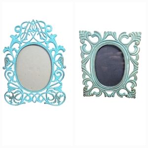 Vintage Metal Picture Frames Brass Patina